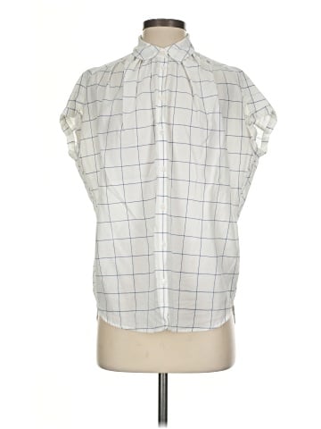 Madewell Central Tie-Sleeve Shirt in Windowpane (view 1)
