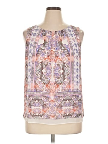 Rose + Olive Sleeveless Blouse (view 1)