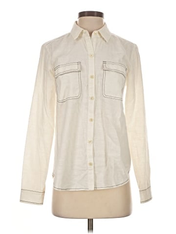 Maeve Long Sleeve Button-Down Shirt (view 1)