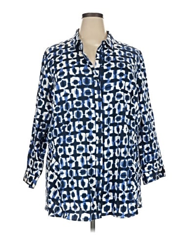 Nic + Zoe 3/4 Sleeve Button-Down Shirt (view 1)