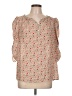 Max Studio 100% Polyester Tan 3/4 Sleeve Blouse Size L - photo 1