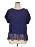 Maeve Blue Short Sleeve Top Size XL - photo 1