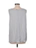 Eileen Fisher 100% Silk Gray Sleeveless Top Size M - photo 2