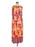 Wisp Print Orange Casual Dress Size 20W - photo 1