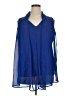 NY Collection 100% Polyester Blue Sleeveless Blouse Size XL - photo 1