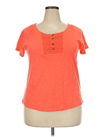 Lizwear by Liz Claiborne Short Sleeve Top (view 1)