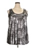 Roaman's Metallic Silver Sleeveless Blouse Size 18 (L) - photo 1