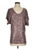 Studio Y Brown Short Sleeve T-Shirt Size XS - photo 1
