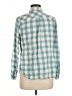 Talbots Checkered-gingham Teal Long Sleeve Button-Down Shirt Size M - photo 2