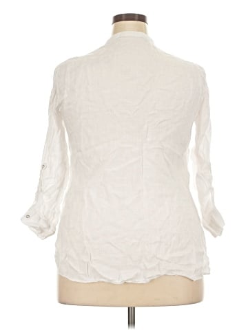 Zara 3/4 Sleeve Button-Down Shirt (view 2)