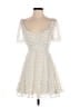 Thirty/Thirty 100% Polyester Hearts Ivory Cocktail Dress Size M - photo 1
