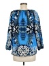 Ali Miles 100% Polyester Blue 3/4 Sleeve Blouse Size M - photo 2