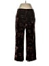 Susan Graver Paisley Black Velour Pants Size L (petite) - photo 1
