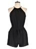Bebop 100% Polyester Solid Black Romper Size L - photo 1