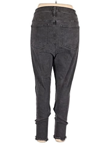 Madewell 10" High-Rise Skinny Jeans in Berkeley Black: Button-Through Edition (view 2)