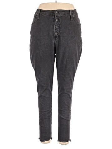 Madewell 10" High-Rise Skinny Jeans in Berkeley Black: Button-Through Edition (view 1)