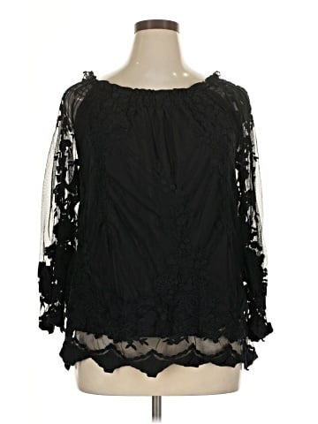 Marled by Reunited 3/4 Sleeve Blouse (view 1)