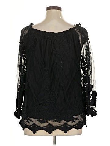 Marled by Reunited 3/4 Sleeve Blouse (view 2)