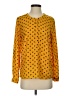 Dna Couture 100% Polyester Polka Dots Yellow Long Sleeve Blouse Size S - photo 1