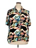 Notations Tropical Black Short Sleeve Blouse Size 2X - photo 1