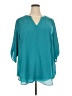 Worthington 100% Polyester Teal 3/4 Sleeve Blouse Size 2X - photo 1
