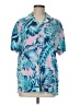 Original Use 100% Rayon Tropical Pink Short Sleeve Blouse Size M - photo 1