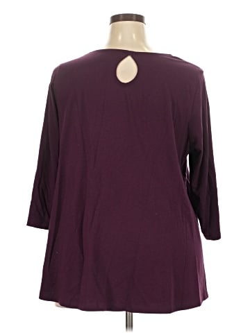 Roaman's 3/4 Sleeve Top (view 2)