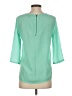 Express 100% Polyester Green 3/4 Sleeve T-Shirt Size XS - photo 2