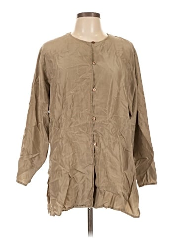 Bogari 3/4 Sleeve Silk Top (view 1)