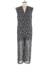 MICHAEL Michael Kors 100% Polyester Animal Print Gray Jumpsuit Size M - photo 1