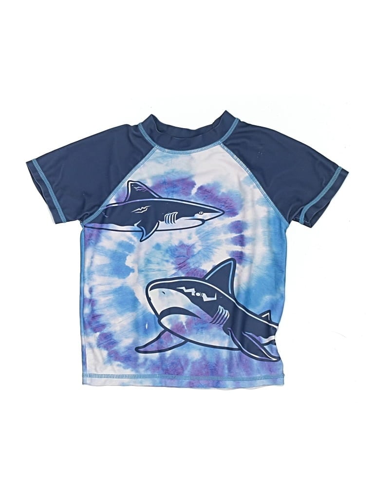 Pre-owned Andy & Evan Kids' Rash Guard In Blue