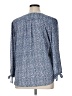 Fun2Fun 100% Polyester Graphic Animal Print Leopard Print Blue 3/4 Sleeve Blouse Size XL - photo 2