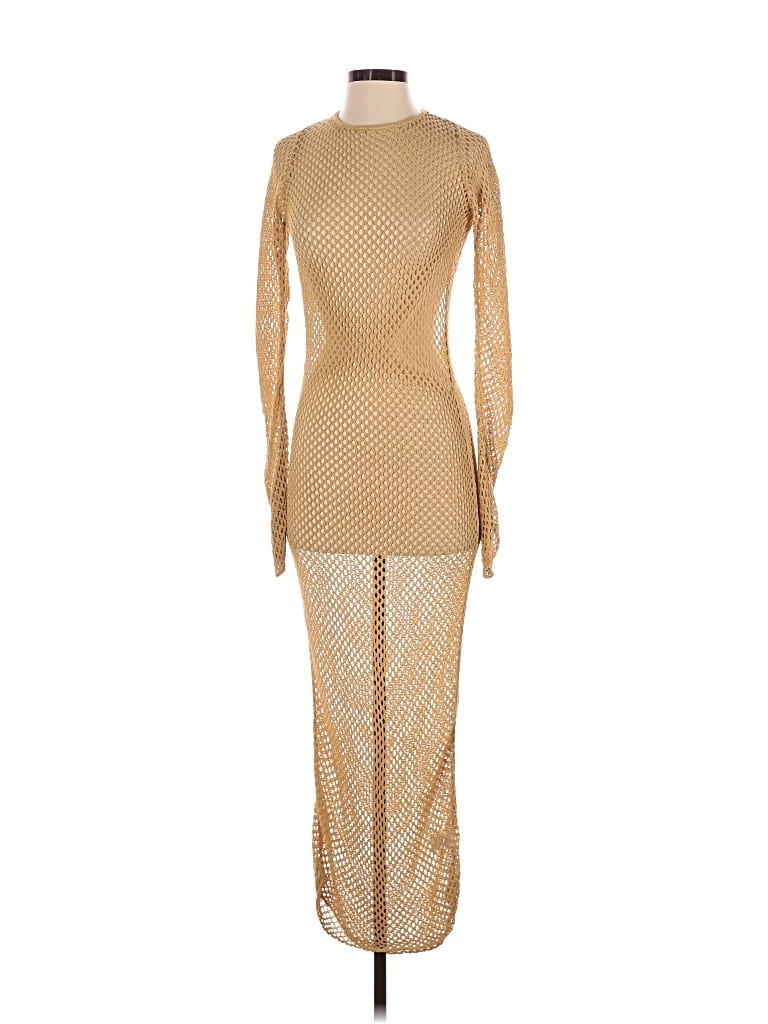 Pre-owned Weworewhat Cocktail Dress In Gold