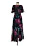 Alexa B Floral Black Cocktail Dress Size 4 - photo 1