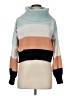 Almost Famous 100% Polyester Color Block Teal Turtleneck Sweater Size M - photo 1