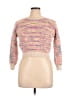 Say What? 100% Polyester Tweed Pink Pullover Sweater Size 14 - photo 1