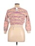 Say What? 100% Polyester Tweed Pink Pullover Sweater Size 14 - photo 2