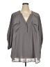 Torrid 100% Polyester Gray 3/4 Sleeve Blouse Size 4X Plus (4) - photo 1