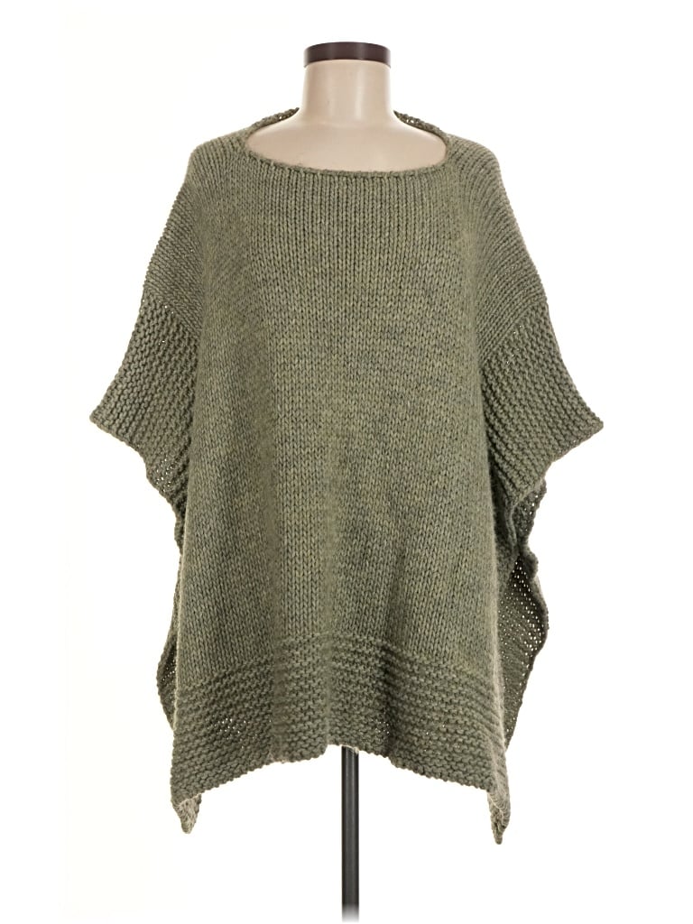 Pre-owned Assorted Brands Poncho In Green