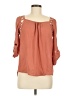 Mine 100% Polyester Orange 3/4 Sleeve Blouse Size M - photo 1