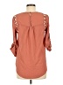 Mine 100% Polyester Orange 3/4 Sleeve Blouse Size M - photo 2