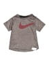 Nike 100% Polyester Gray Short Sleeve T-Shirt Size 4 - photo 1