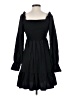 Unbranded 100% Polyester Solid Black Casual Dress Size S - photo 2