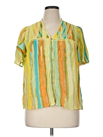 Sharagano Short Sleeve Blouse (view 1)