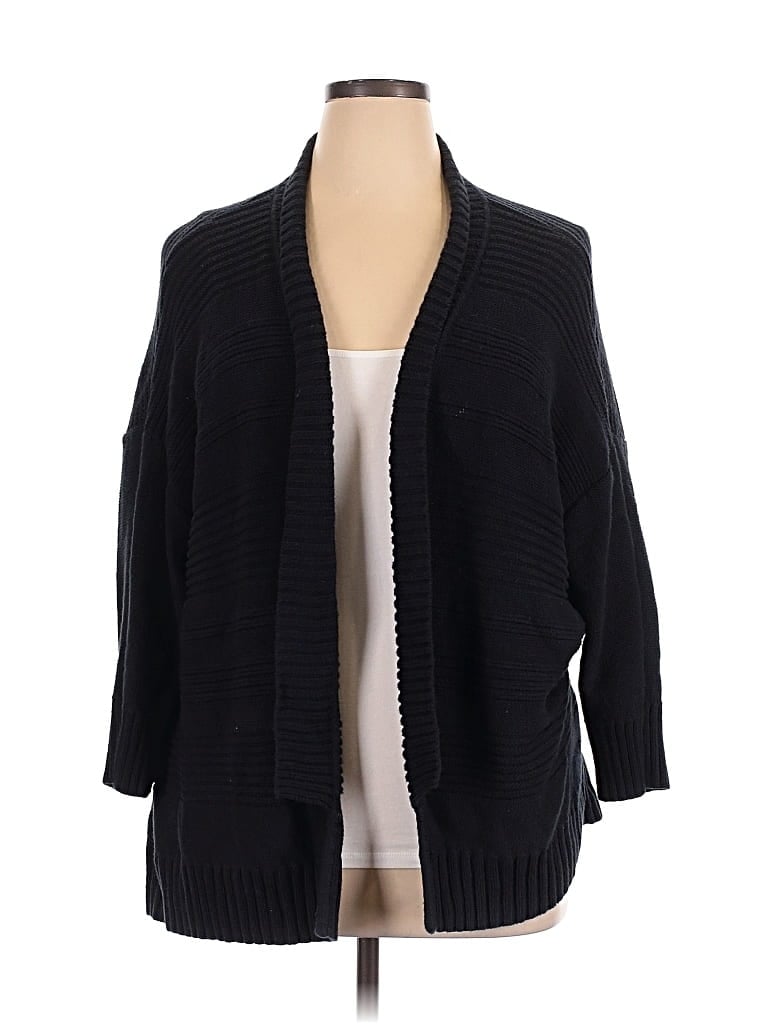 Pre-owned H By Halston Cardigan Sweater In Black
