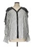 Cato 100% Polyester Silver 3/4 Sleeve Blouse Size L - photo 1