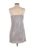 Thirty/Thirty Metallic Silver Cocktail Dress Size L - photo 2
