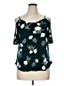 Kaileigh Teal Short Sleeve Blouse Size XL - photo 1