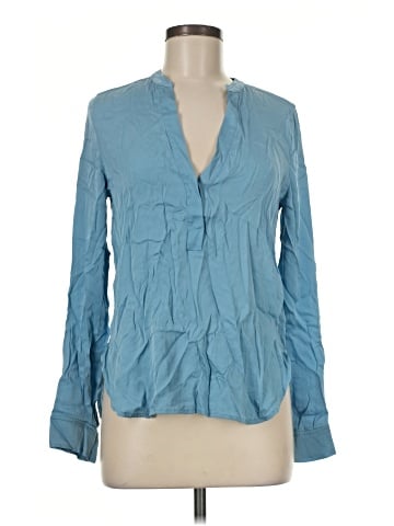 Vince. Long Sleeve Silk Top (view 1)