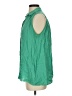 Gap 100% Rayon Green Sleeveless Button-Down Shirt Size S - photo 5